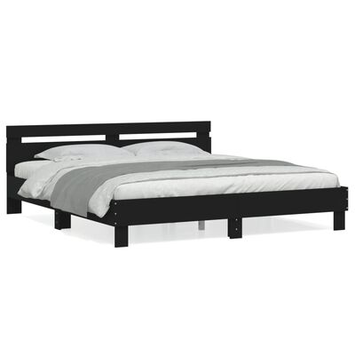 vidaXL Bed Frame without Mattress Black 200x200 cm