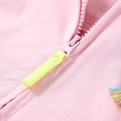 Kids' Hooded Sweatshirt with Zip Bright Pink 104