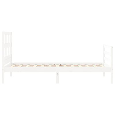 vidaXL Bed Frame without Mattress White 90x200 cm Solid Wood