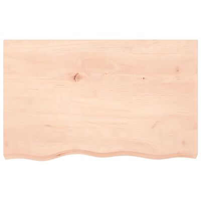 vidaXL Bathroom Countertop 80x50x(2-6) cm Untreated Solid Wood