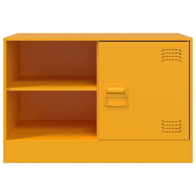 vidaXL TV Cabinet Mustard Yellow 67x39x44 cm Steel