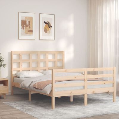 vidaXL Bed Frame without Mattress 140x200 cm Solid Wood