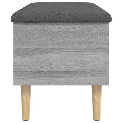 vidaXL Storage Bench Grey Sonoma 82x42x46 cm Engineered Wood