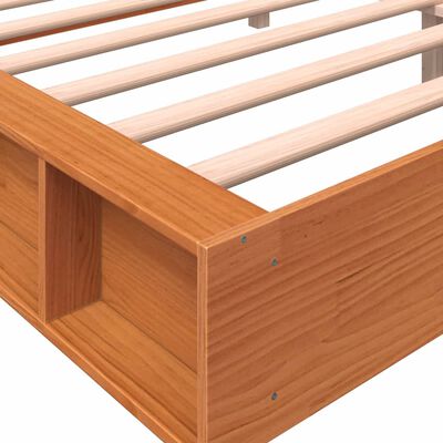 vidaXL Bed Frame without Mattress Wax Brown 180x200 cm Super King Solid Wood Pine