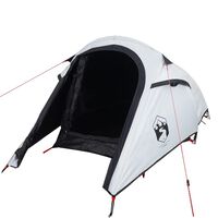 vidaXL Camping Tent Tunnel 3-Person White Blackout Fabric Waterproof