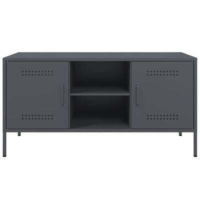 vidaXL TV Cabinet Anthracite 100.5x39x50.5 cm Steel