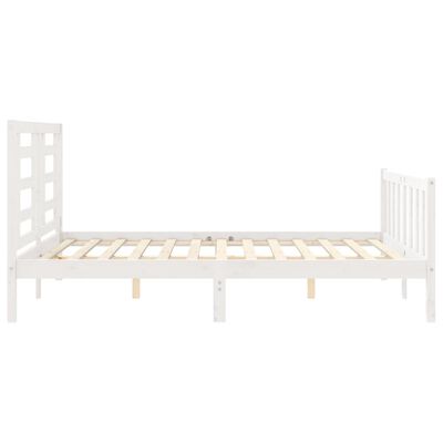 vidaXL Bed Frame without Mattress White 160x200 cm Solid Wood Pine