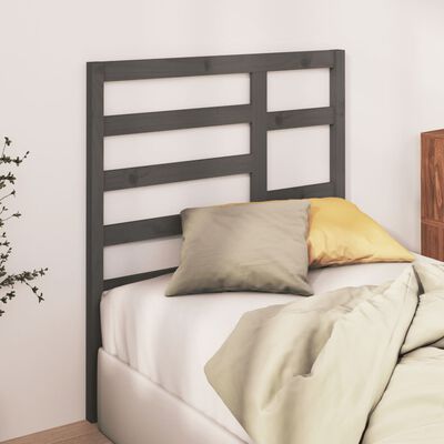 vidaXL Bed Headboard Grey 96x4x104 cm Solid Wood Pine