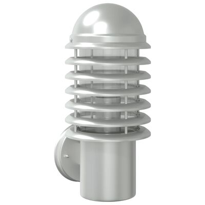 vidaXL Outdoor Wall Light Silver Stainless Steel