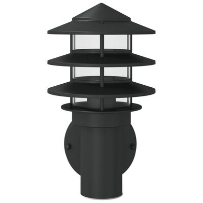 vidaXL Outdoor Wall Light Black Stainless Steel