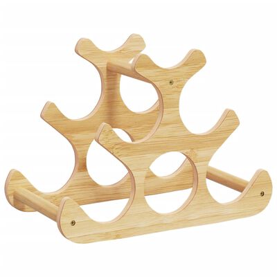 vidaXL Wine Rack for 6 Bottles 35x18x25.5 cm Bamboo