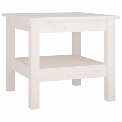 vidaXL Coffee Table White 45x45x40 cm Solid Wood Pine