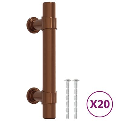 vidaXL Cabinet Handles 20 pcs Bronze 64 mm Stainless Steel