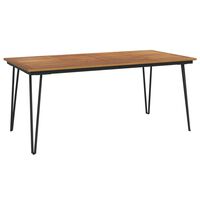 vidaXL Garden Table with Hairpin Legs 180x90x75 cm Solid Wood Acacia