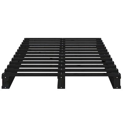 vidaXL Pallet Bed without Mattress Black Single Solid Wood