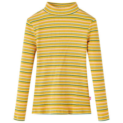 Kids' T-shirt with Long Sleeves Mock Turtleneck Ochre 116