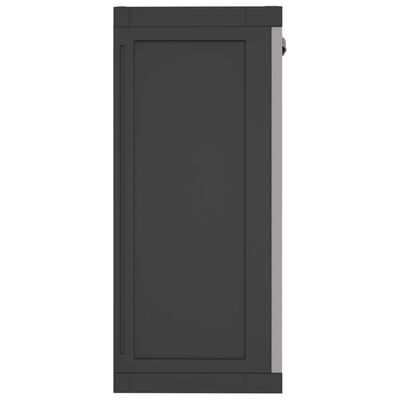 vidaXL Outdoor Storage Cabinet Grey and Black 65x37x85 cm PP