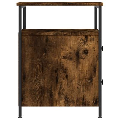 vidaXL Bedside Cabinet Smoked Oak 44x45x60 cm Engineered Wood