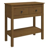 vidaXL Console Table Honey Brown 75x35x75 cm Solid Wood Pine