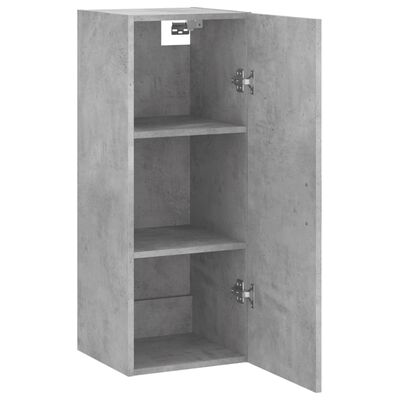 vidaXL Wall Mounted Cabinet Concrete Grey 34.5x34x90 cm