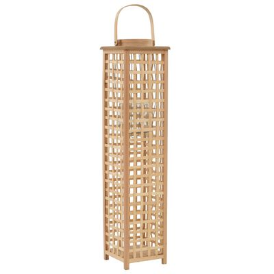 vidaXL Hanging Candle Lantern Holder Bamboo Natural