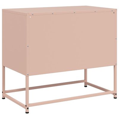 vidaXL TV Cabinet Pink 68x39x60.5 cm Steel