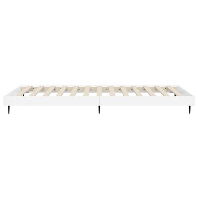 vidaXL Bed Frame without Mattress High Gloss White 90x200 cm