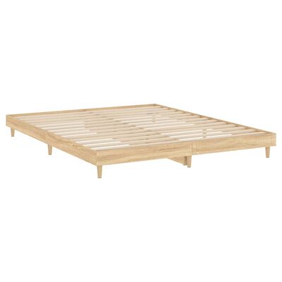 vidaXL Bed Frame without Mattress Sonoma Oak 140x200 cm Engineered Wood