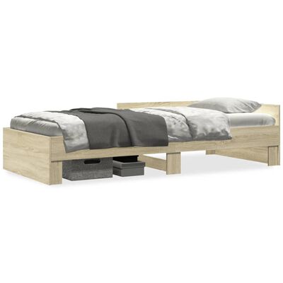 vidaXL Bed Frame without Mattress Sonoma Oak 90x200 cm Engineered Wood