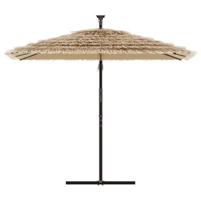 vidaXL Garden Parasol with Steel Pole Brown 246x246x230 cm