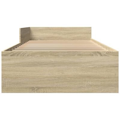 vidaXL Bed Frame without Mattress Sonoma Oak 90x200 cm Engineered Wood