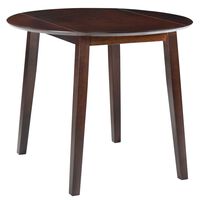 vidaXL Drop-leaf Dining Table Round MDF Brown