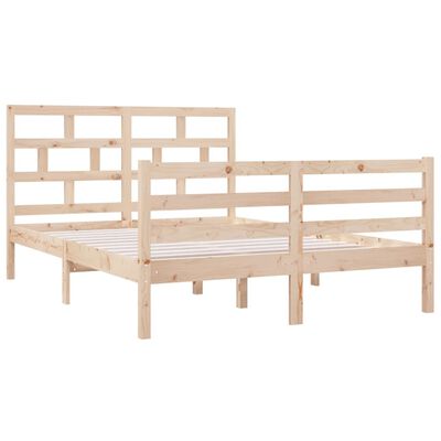 vidaXL Bed Frame without Mattress Double Solid Wood