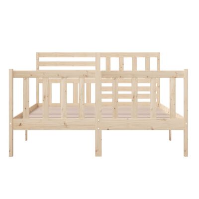 vidaXL Bed Frame without Mattress King Size Solid Wood