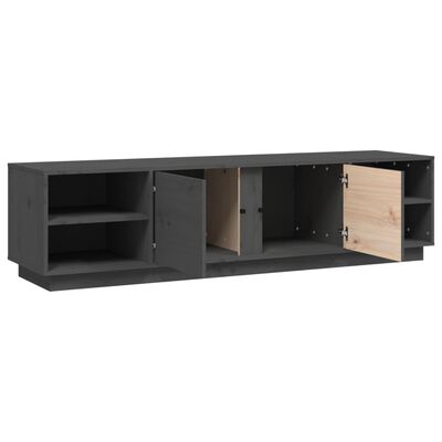 vidaXL TV Cabinet Grey 156x40x40 cm Solid Wood Pine