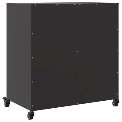 vidaXL Sideboard Black 68x39x72 cm Steel