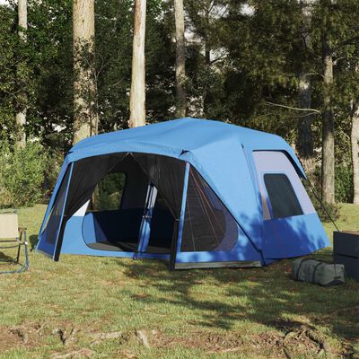 vidaXL Family Tent 10-Person Blue Quick Release Waterproof