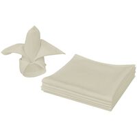 vidaXL Dinner Napkins 10 pcs Cream 50x50 cm