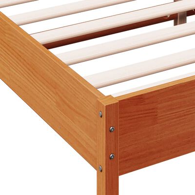 vidaXL Bed Frame without Mattress Wax Brown 200x200 cm Solid Wood Pine