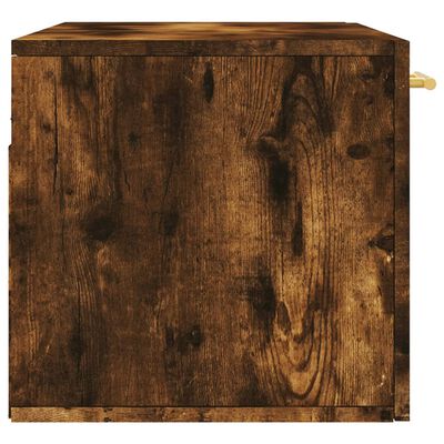 vidaXL Wall Cabinet Smoked Oak 80x36.5x35 cm Engineered Wood