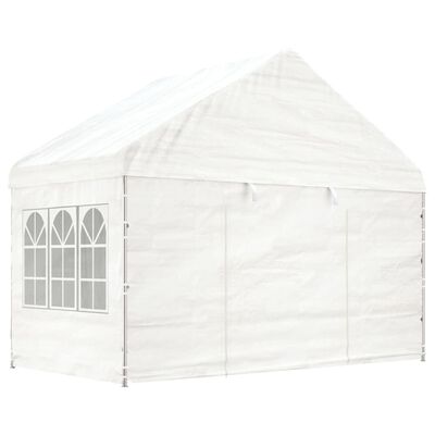 vidaXL Gazebo with Roof White 13.38x4.08x3.22 m Polyethylene