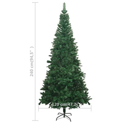 vidaXL Artificial Pre-lit Christmas Tree with Ball Set L 240 cm Green