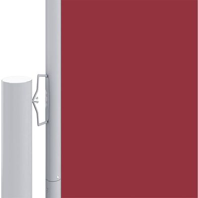 vidaXL Retractable Side Awning Red 200x1000 cm