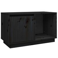 vidaXL TV Cabinet Black 74x35x44 cm Solid Wood Pine