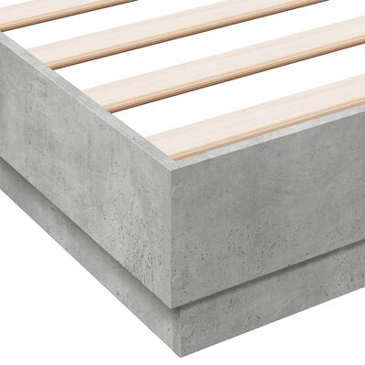 vidaXL Bed Frame without Mattress Concrete Grey 120x200 cm