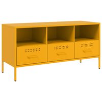 vidaXL TV Cabinet Mustard Yellow 100.5x39x50.5 cm Steel