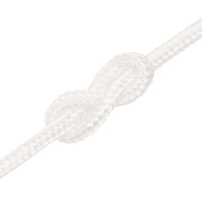 vidaXL Boat Rope Full White 4 mm 250 m Polypropylene