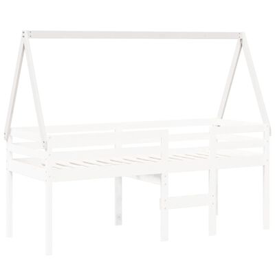 vidaXL Kids' Bed Roof White 199x80.5x88 cm Solid Wood Pine