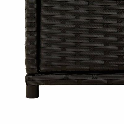 vidaXL Garden Storage Cabinet Black 105x55x113 cm Poly Rattan