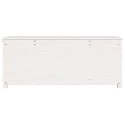 vidaXL Storage Box White 110x50x45.5 cm Solid Wood Pine